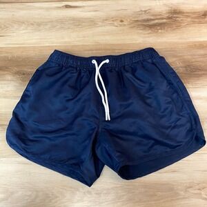TOPMAN Navy Blue Athletic Shorts Mens Small Mesh Lined Drawstring Pockets Runnin